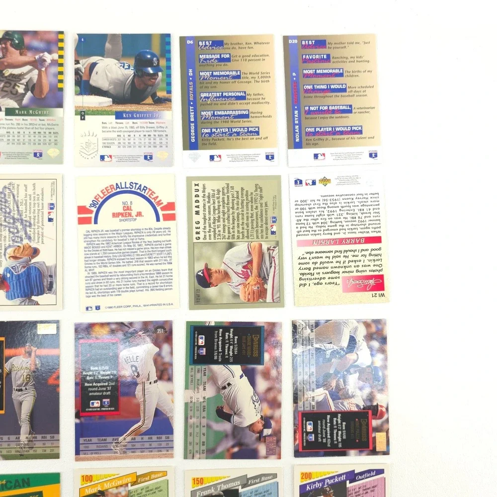 25 Card Baseball Star Lot Several Year Span All Pictured McGwire Ripken jr Ryan